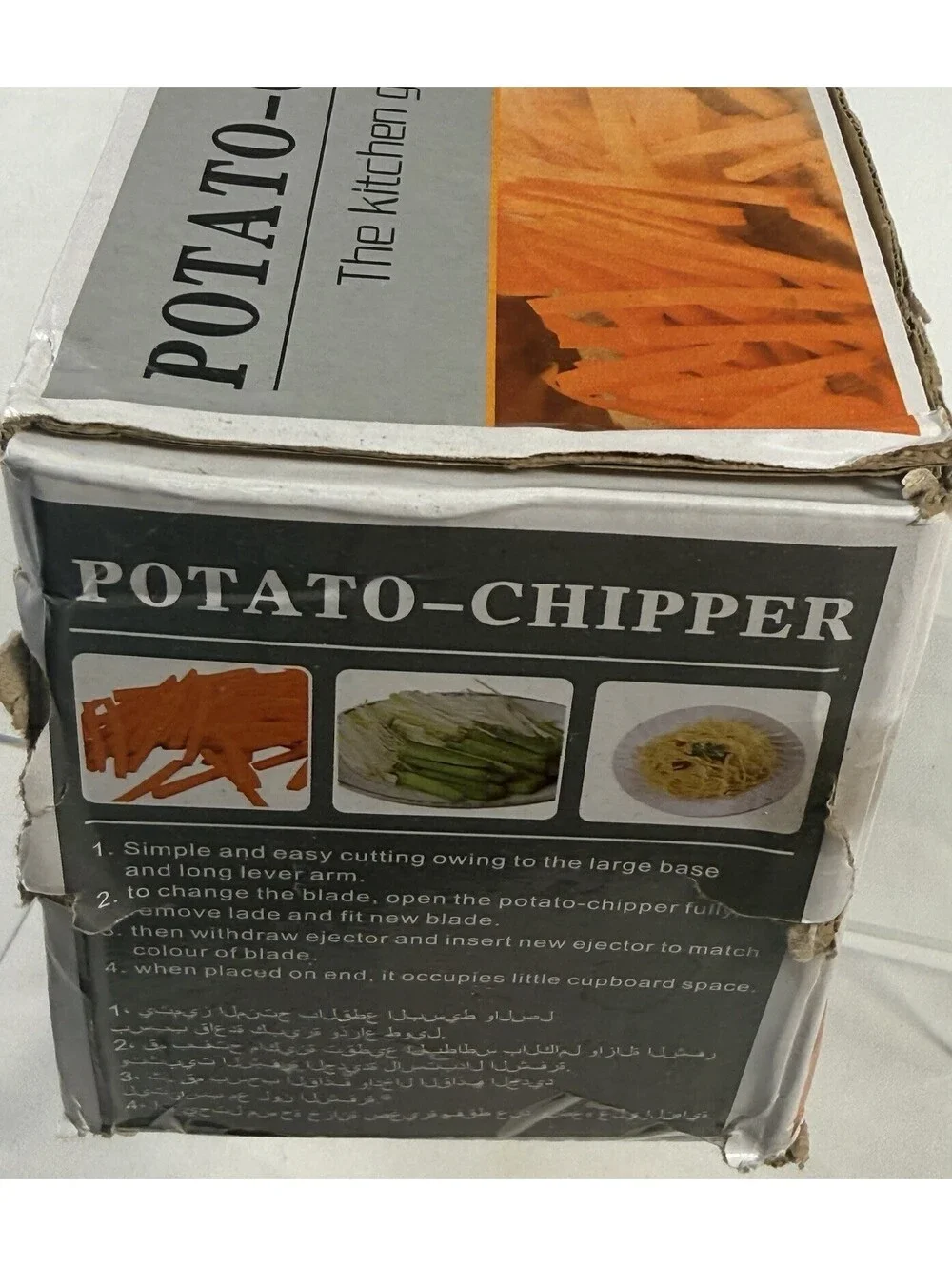 Potato Chipper French Fry Cutter Vegetable Slicer Open Box